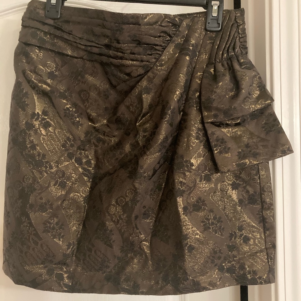 Twenty Metallic Gold Mini Skirt